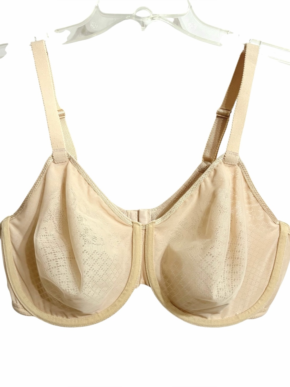 Wacoal Visual Effects Minimizer Bra Womans 40D Natural Underwire Lace Mesh Lined - Picture 5 of 8